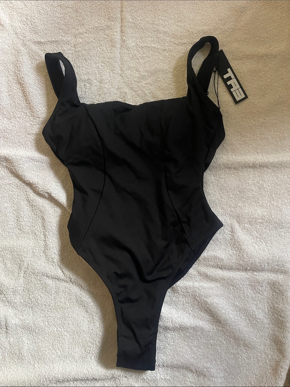 TA3 sculpting Black One-Piece Swimsuit
